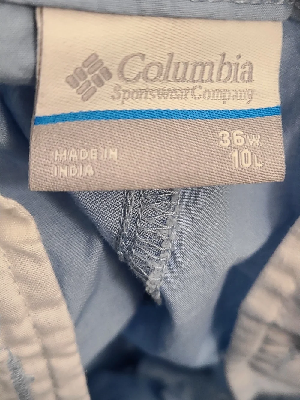 Columbia Shorts Mens 36 Blue Chino Shorts Ten Inch Inseam